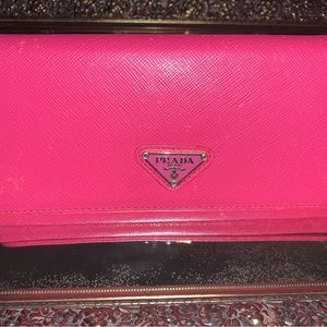 Prada *RARE* Hot Pink Vintage Wallet